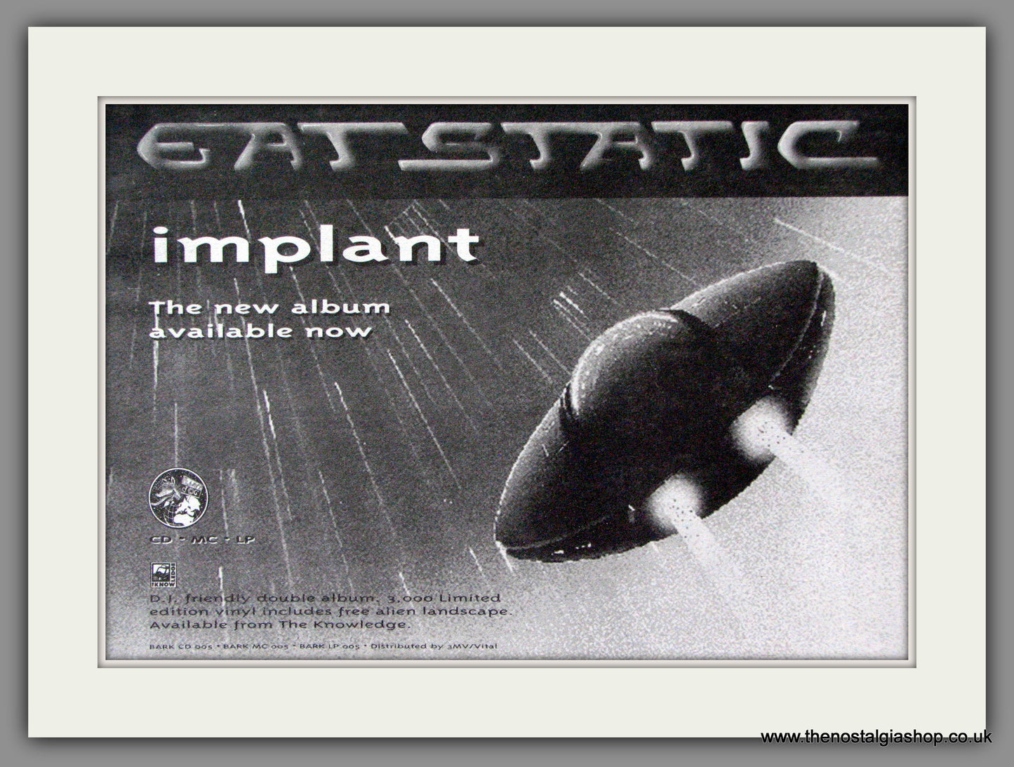 Eat Static. Implant. Original Advert 1994 (ref AD53428)