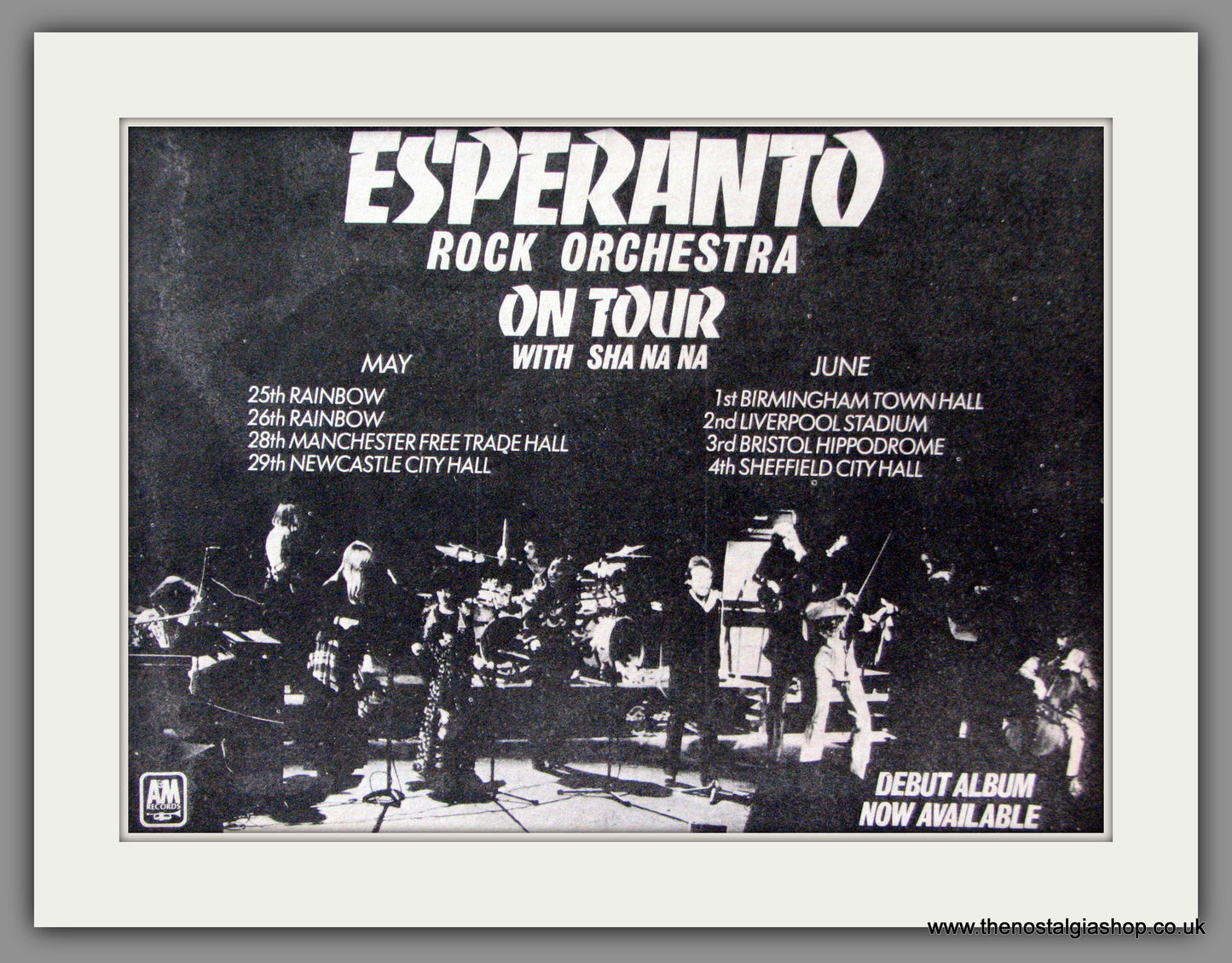 Esperanto. Rock Orchestra. UK Tour Dates. Original Advert 1973 (ref AD53429)