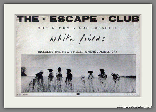 Escape Club (The) White Fields. Original Advert 1986 (ref AD53436)