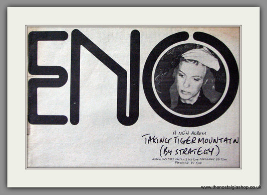 ENO. Taking Tiger Mountain. Original Advert 1974 (ref AD53437)