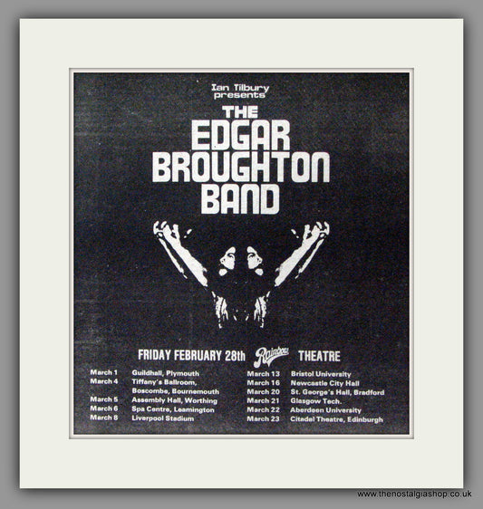 Edgar Broughton Band. UK Tour 1975. Original Advert 1975 (ref AD53441)