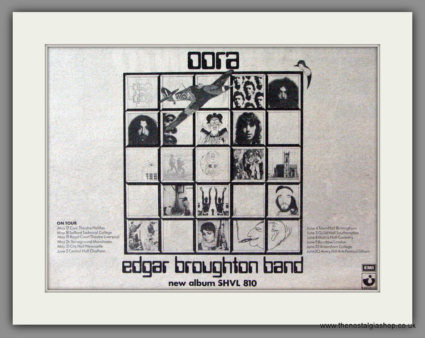 Edgar Broughton Band. Oora. UK Tour 1973. Original Advert 1973 (ref AD53442)