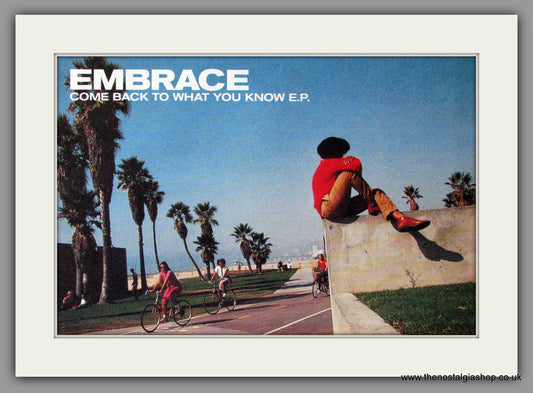 Embrace. Come Back To What You Know. Original Advert 1998 (ref AD53445)