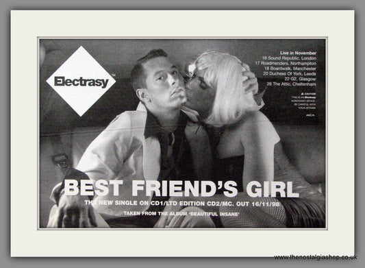 Electrasy, Best Friend's Girl. Original Advert 1998 (ref AD53452)