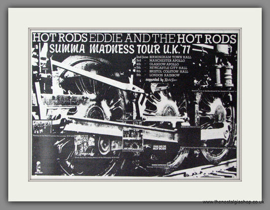 Eddie And The Hot Rods. Summer Madness Tour '77. Original Advert 1977 (ref AD53453)