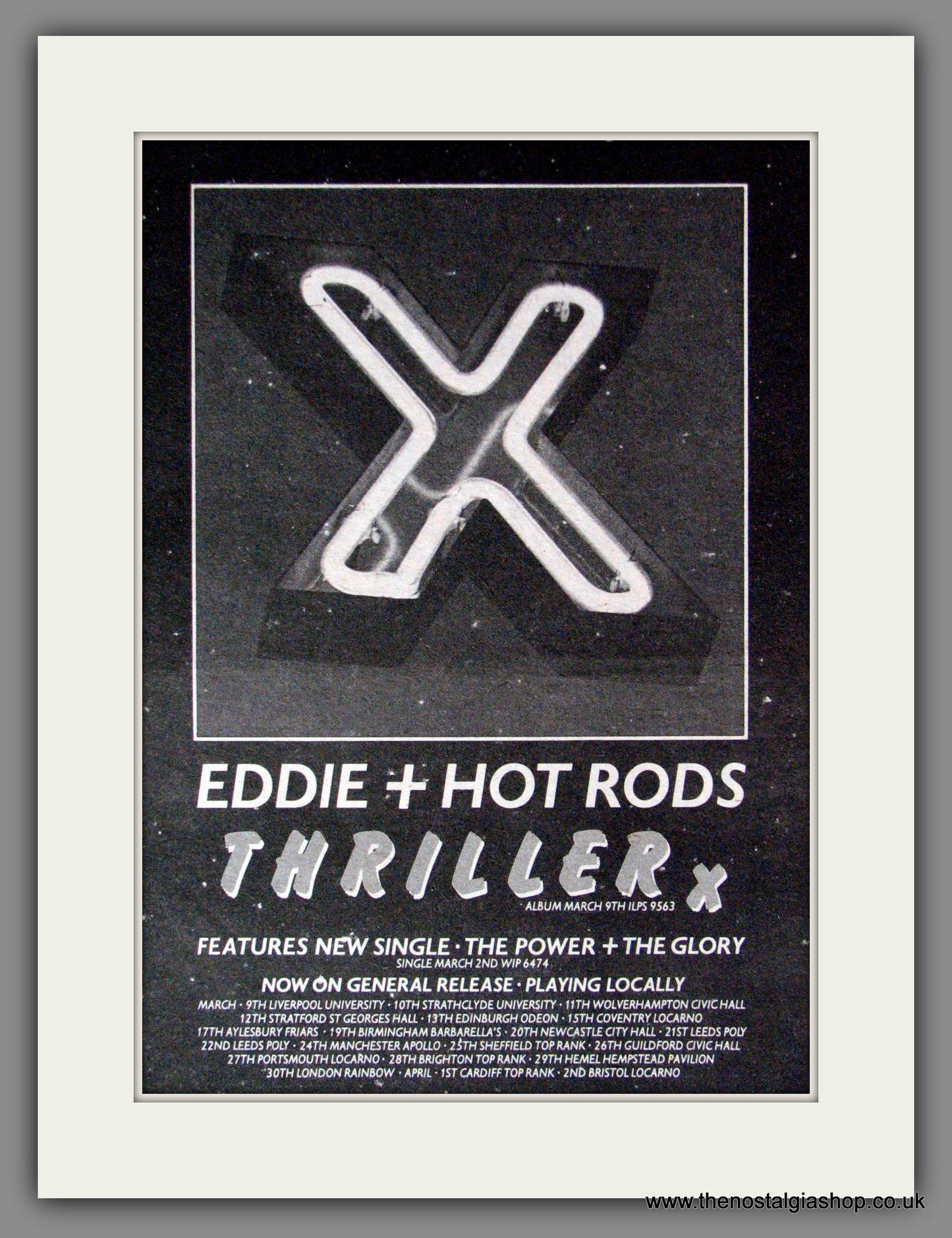 Eddie And The Hot Rods. Thriller. Original Advert 1979 (ref AD53454)