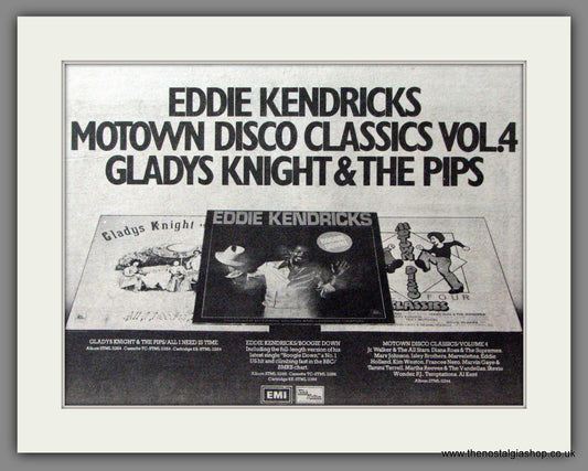 Eddie Kendricks. Boogie Down. Original Advert 1974 (ref AD53460)