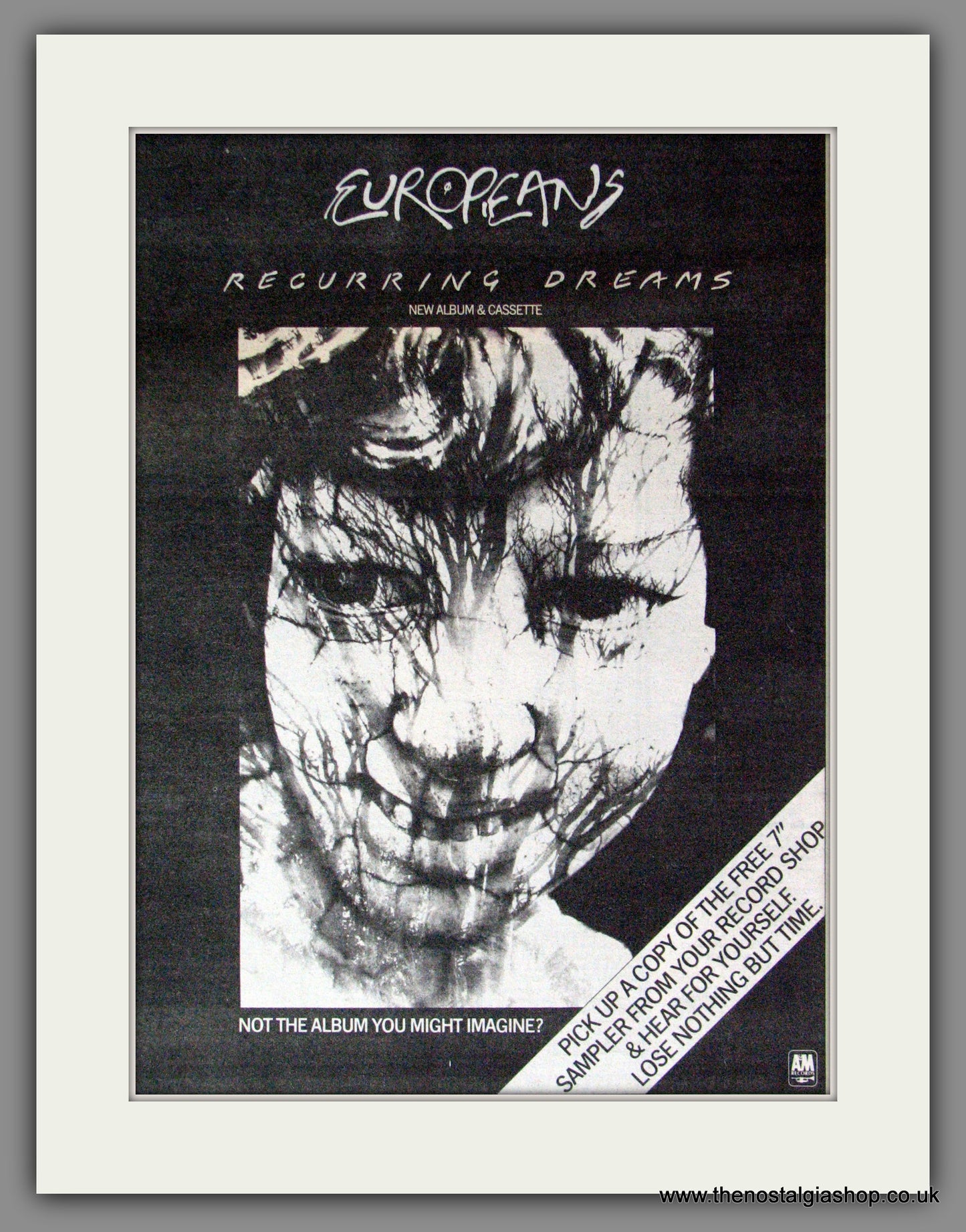 Europeans, Recurring Dreams. Original Advert 1984 (ref AD53465)