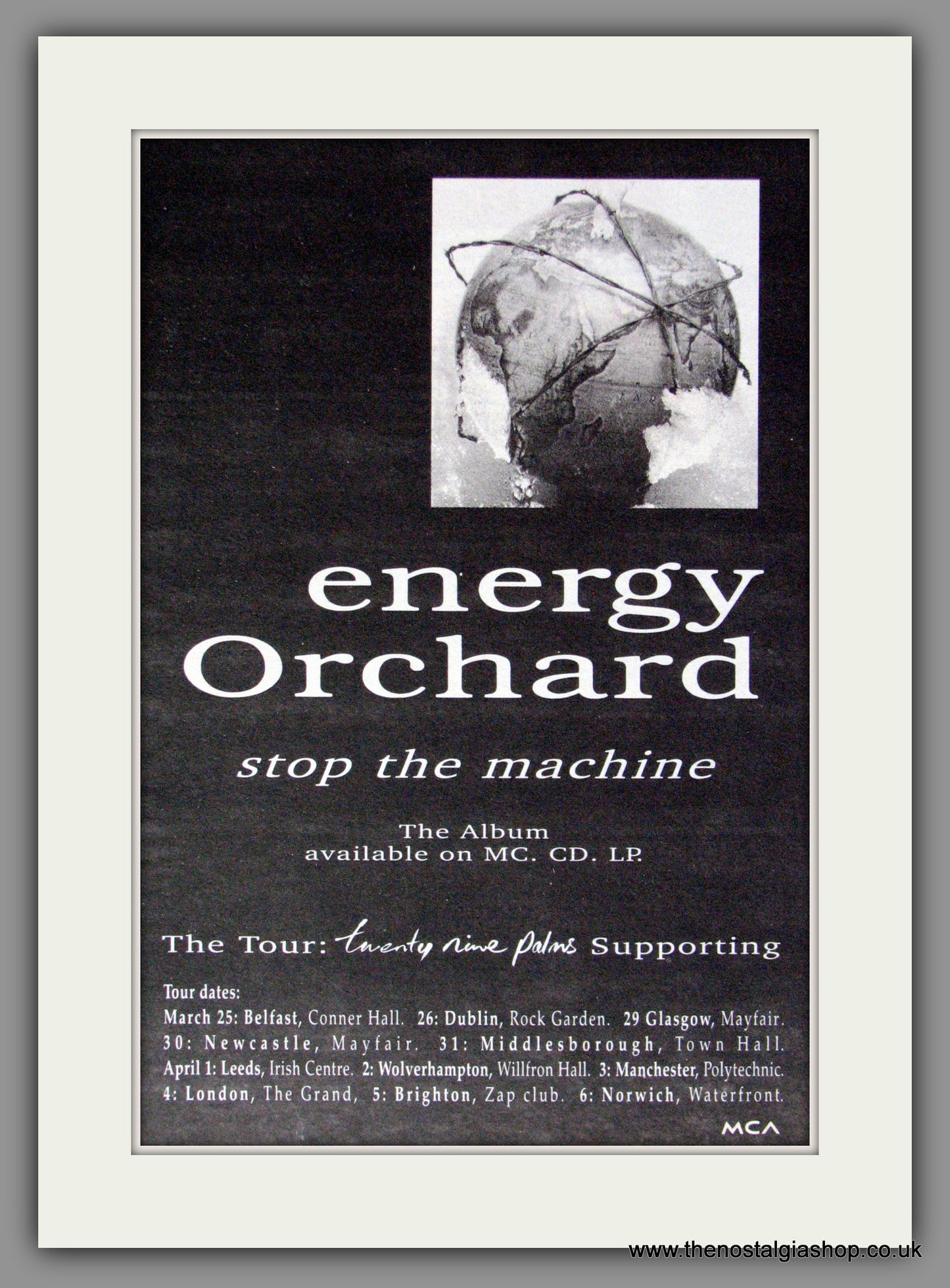 Energy Orchard, Stop The Machine. Original Advert 1992 (ref AD53467)