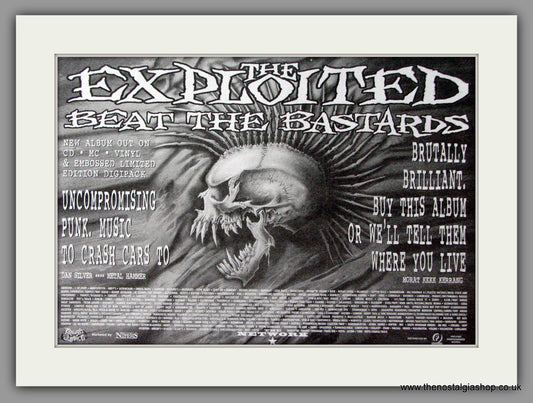 The Exploited, Beat The Bastards. Original Advert 1996 (ref AD53469)