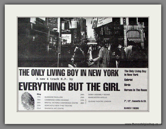 Everything But The Girl, The Only Living Boy In New York. Original Advert 1993 (ref AD53474)