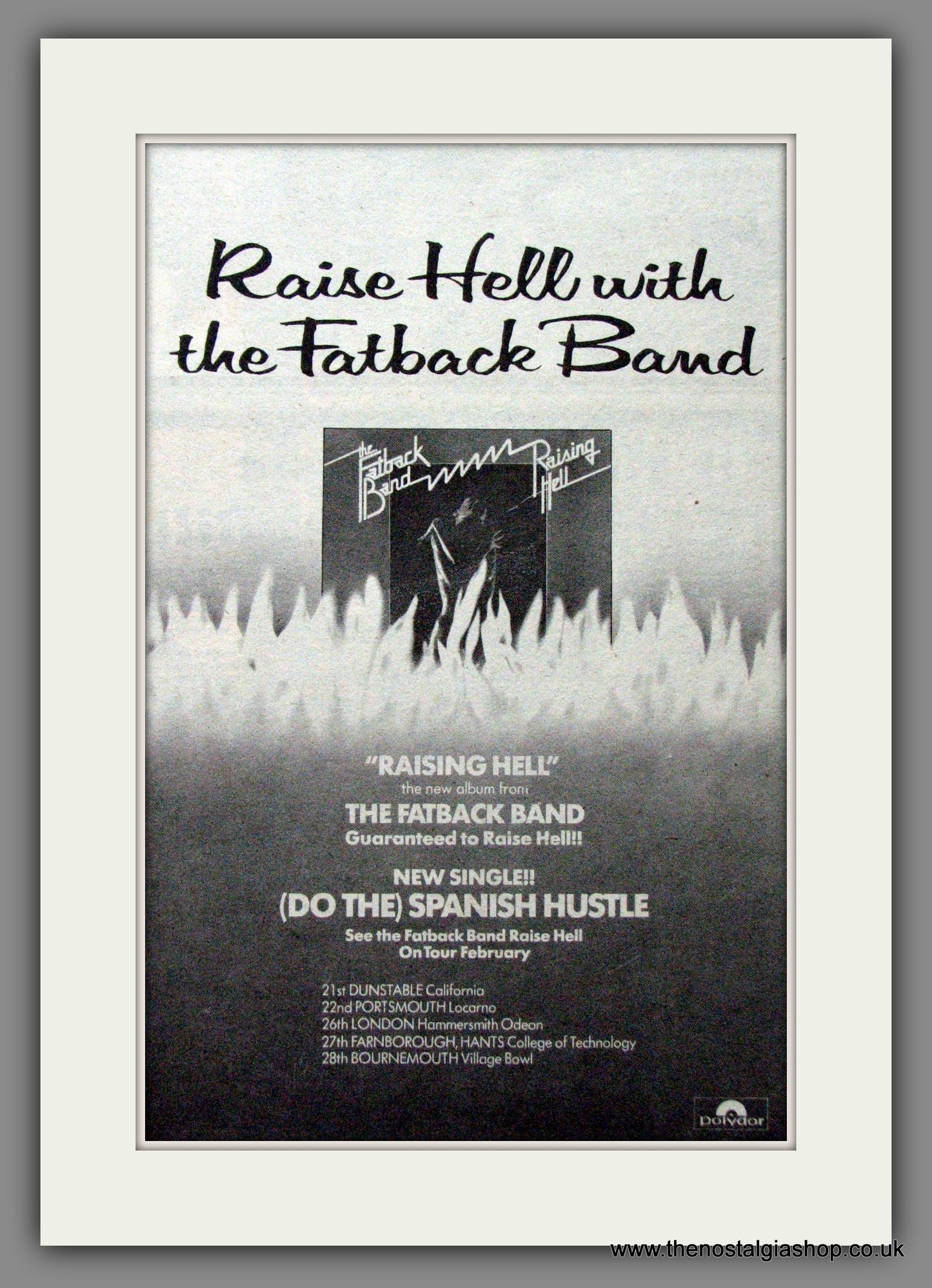 Fatback Band. Raising Hell. Original Advert 1976 (ref AD53091)