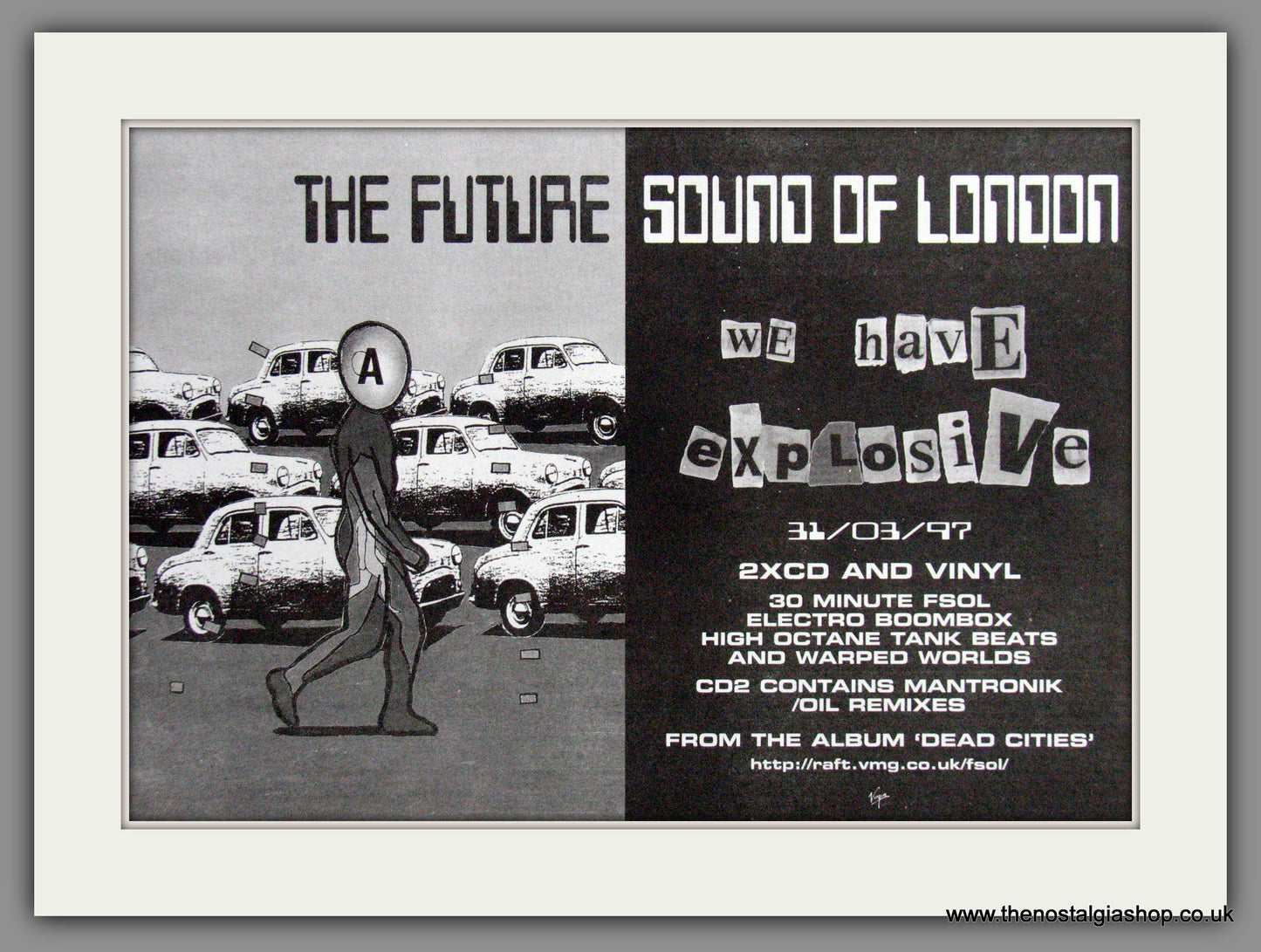 Future Sound Of London. We Have Explosive. Original Advert 1997 (ref AD53095)