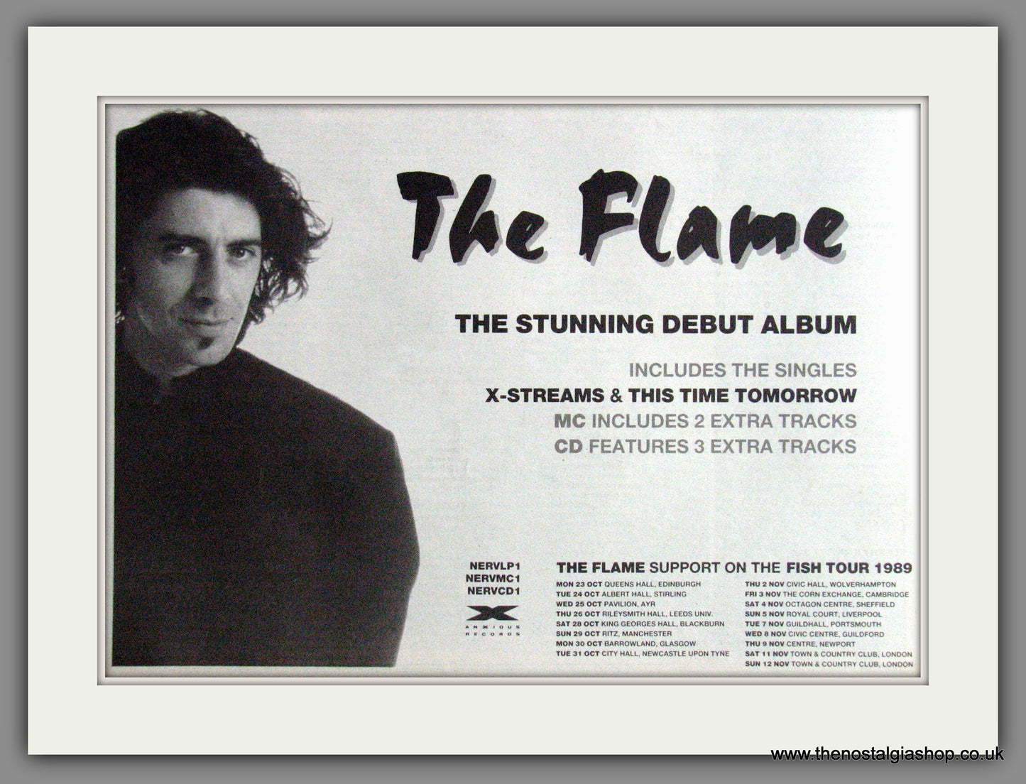 Flame (The) Debut Album and Tour. Original Advert 1989 (ref AD53099)