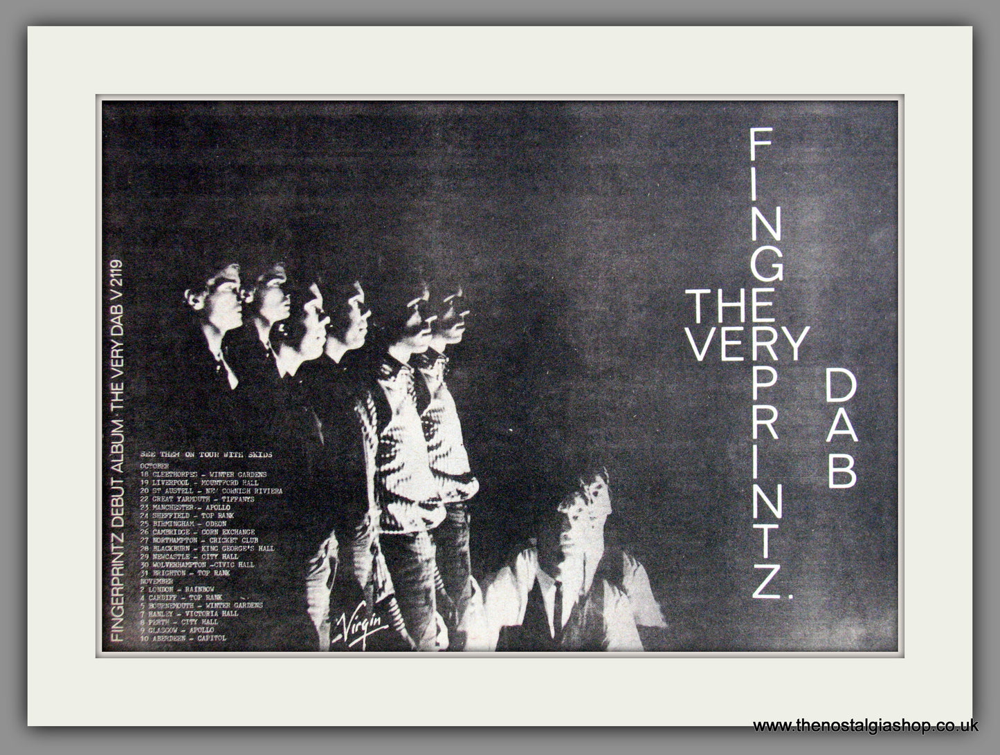 Fingerprintz Debut Album, The Very Dab. 1979 Original Advert (ref AD53143)