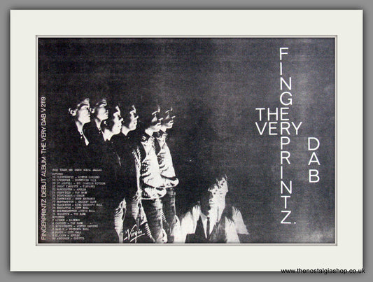 Fingerprintz Debut Album, The Very Dab. 1979 Original Advert (ref AD53143)