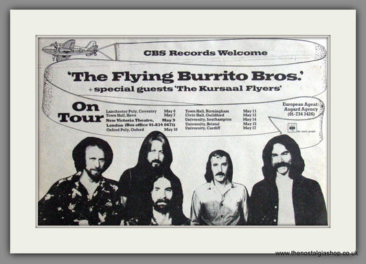 The Flying Burrito Bros On Tour . 1975 Original Advert (ref AD53195)