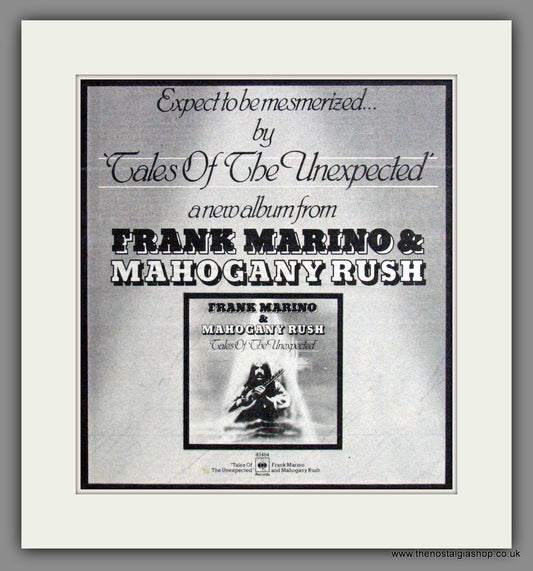 Frank Marino & Mahogany Rush, Tales Of The Unexpected. 1979 Original Advert (ref AD53196)