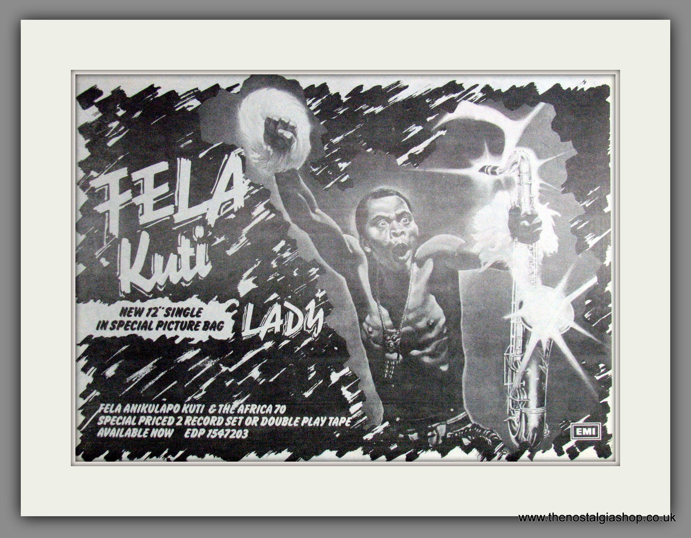 Fela Anikulapo Kuti & The Africa 70. 1983 Original Advert (ref