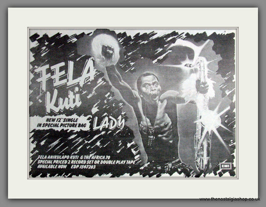 Fela Anikulapo Kuti & The Africa 70. 1983 Original Advert (ref AD53233)