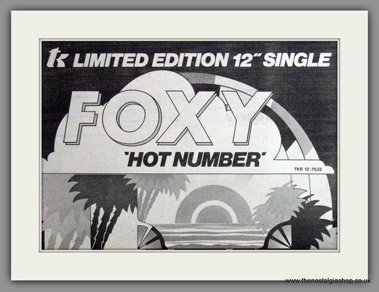 Foxy, Hot Number. 1979 Original Advert (ref AD53237)