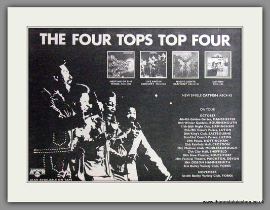 The Four Tops, Top Four. 1976 Original Advert (ref AD53240)