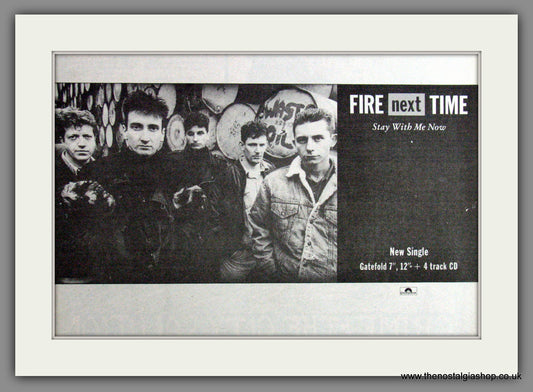 Fire Next Time, Stay With Me Now. 1988 Original Advert (ref AD53242)