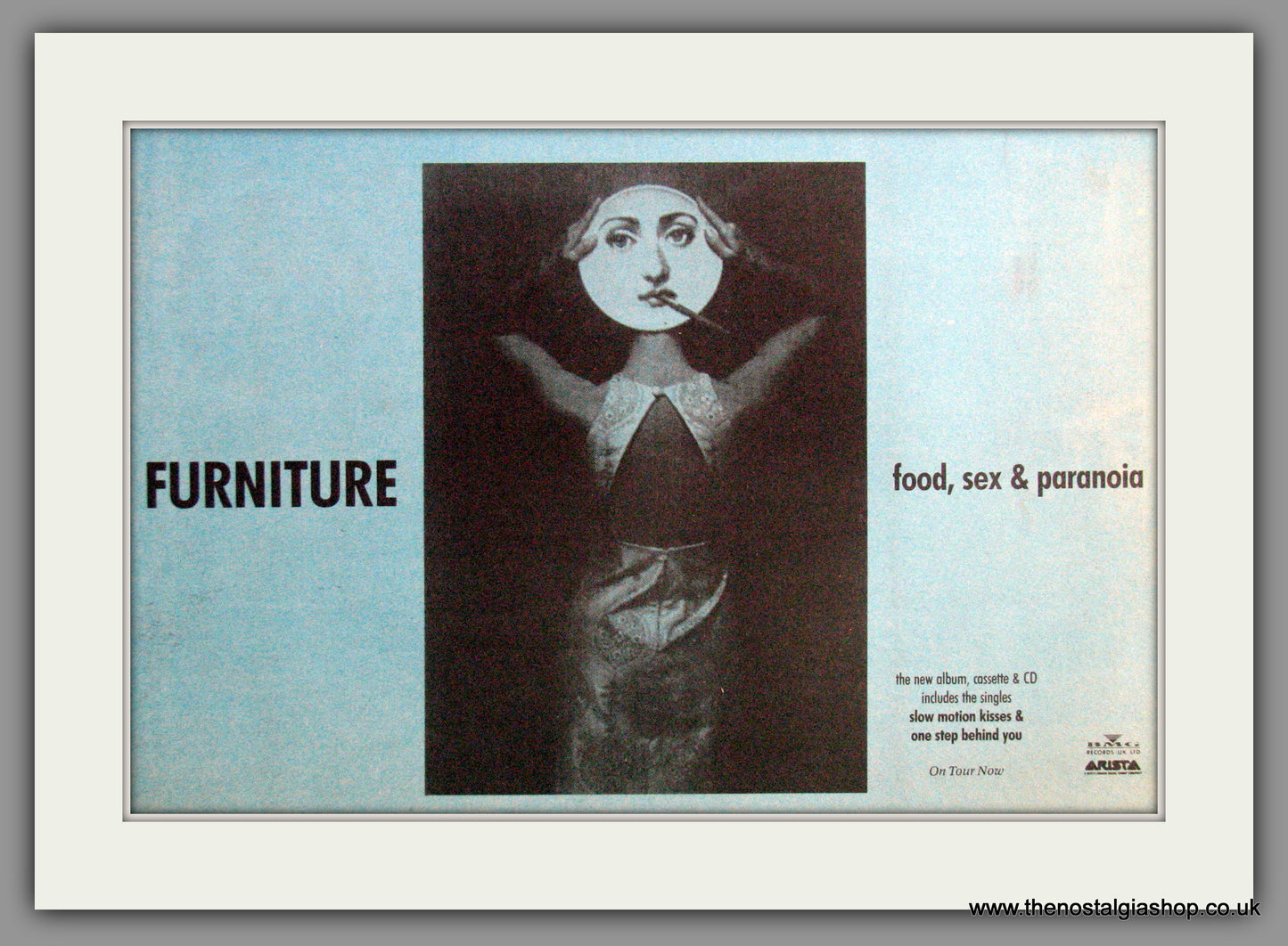 Furniture, Food, Sex & Paranoia. 1990  Original Advert (ref AD53244)