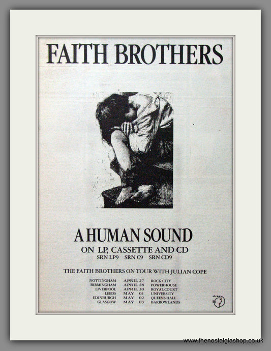 Faith Brothers, A Human Sound. 1987  Original Advert (ref AD53248)