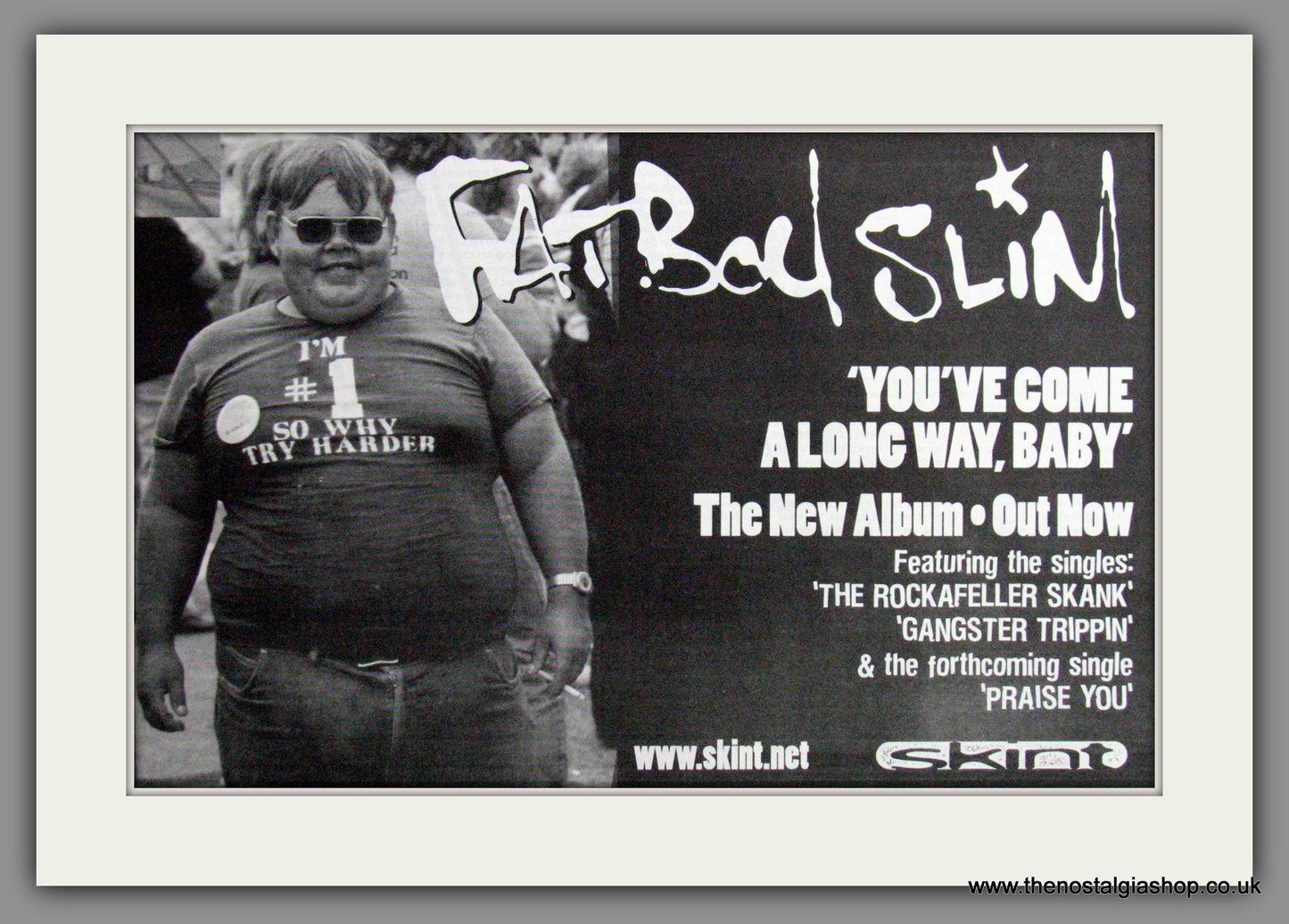 Fat Boy Slim, You've Come A Long Way Baby. 1998  Original Advert (ref AD53250)