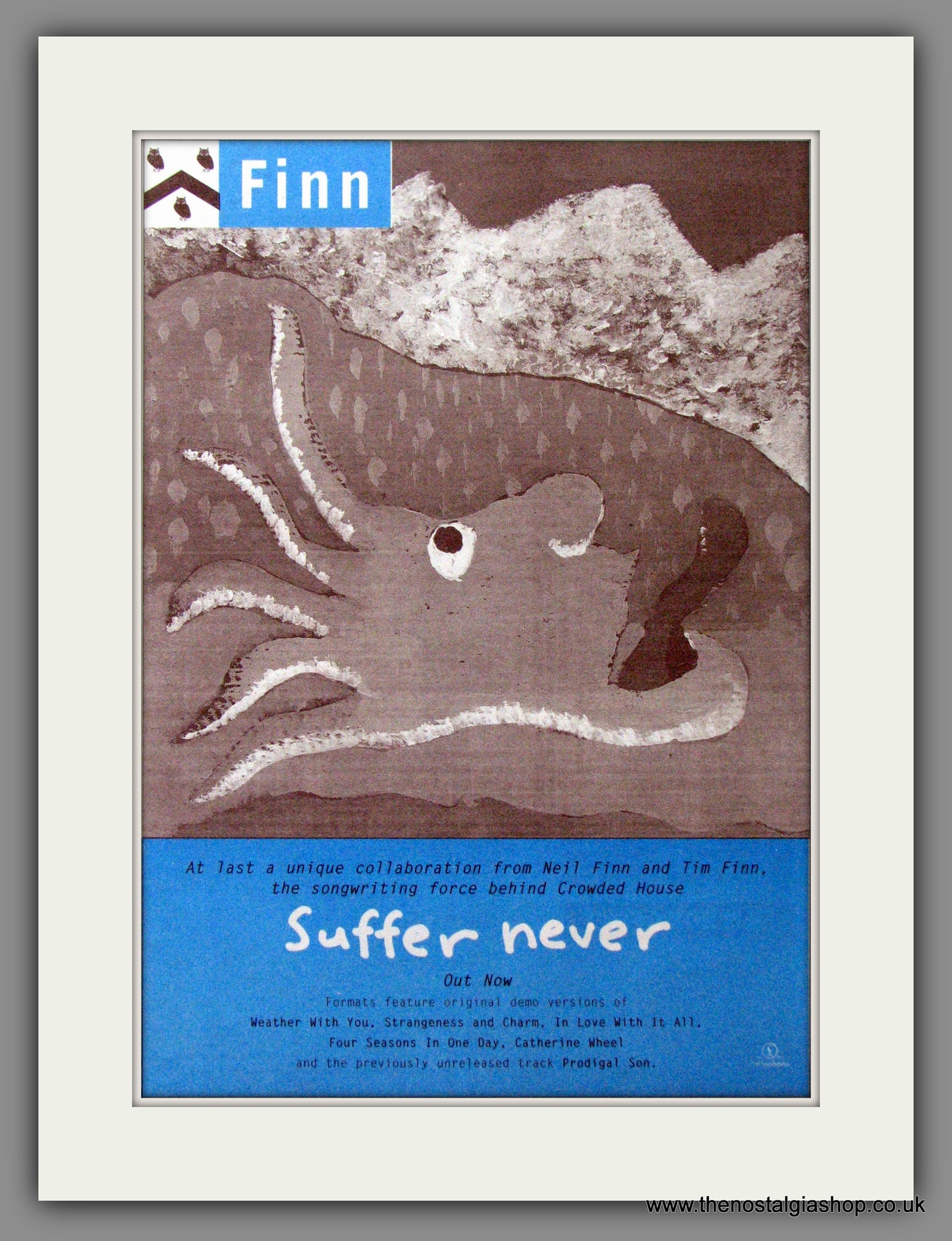 Finn, Suffer Never. 1995 Original Advert (ref AD53313)