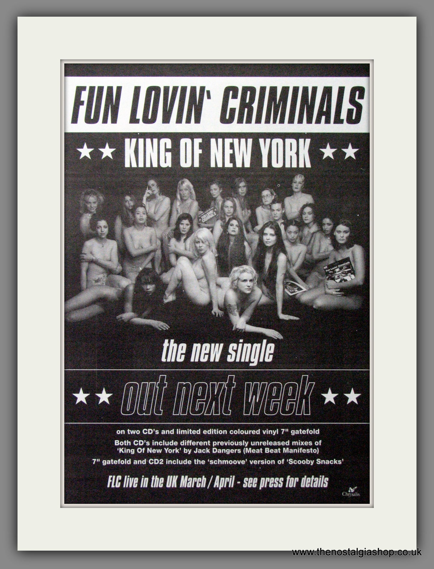 Fun Lovin' Criminals, King Of New York. 1997 Original Advert (ref AD53315)