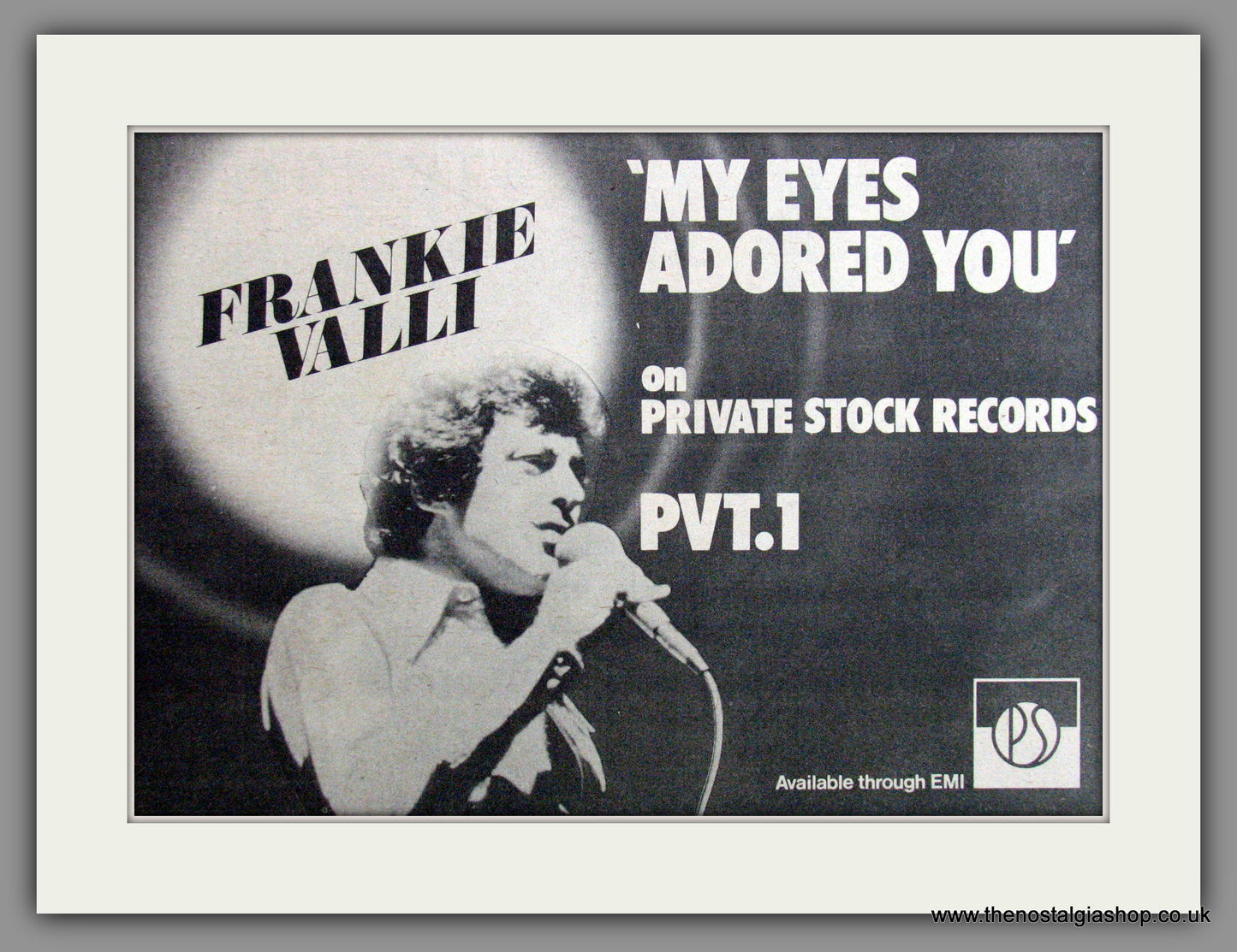 Frankie Valli, My Eyes Adored You. 1975 Original Advert (ref AD53417)