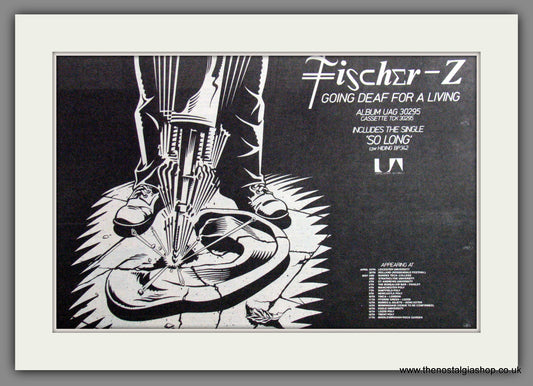 Fischer-Z, Going Deaf For A Living. 1980 Original Advert (ref AD53420)