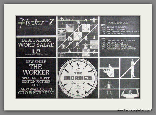 Fischer-Z, The Worker. 1979 Original Advert (ref AD53422)