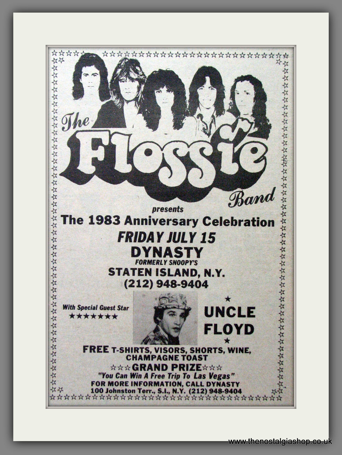 The Flossie Band Anniversary Celebration. 1983 Original Advert (ref AD53507)