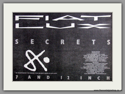 Fiat Lux, Secrets. 1984 Original Advert (ref AD53540)