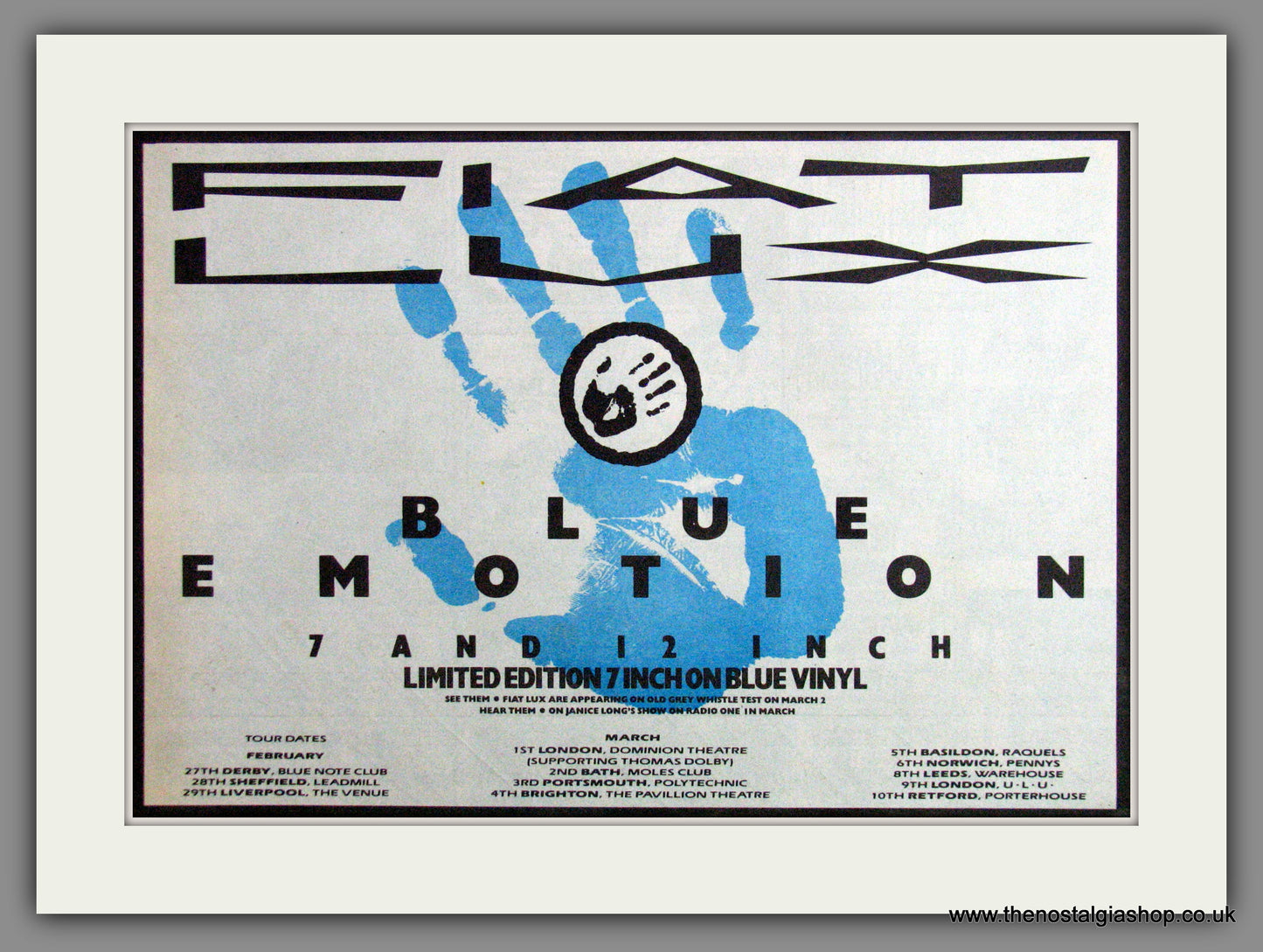 Fiat Lux, Blue Emotion. 1984 Original Advert (ref AD53542)