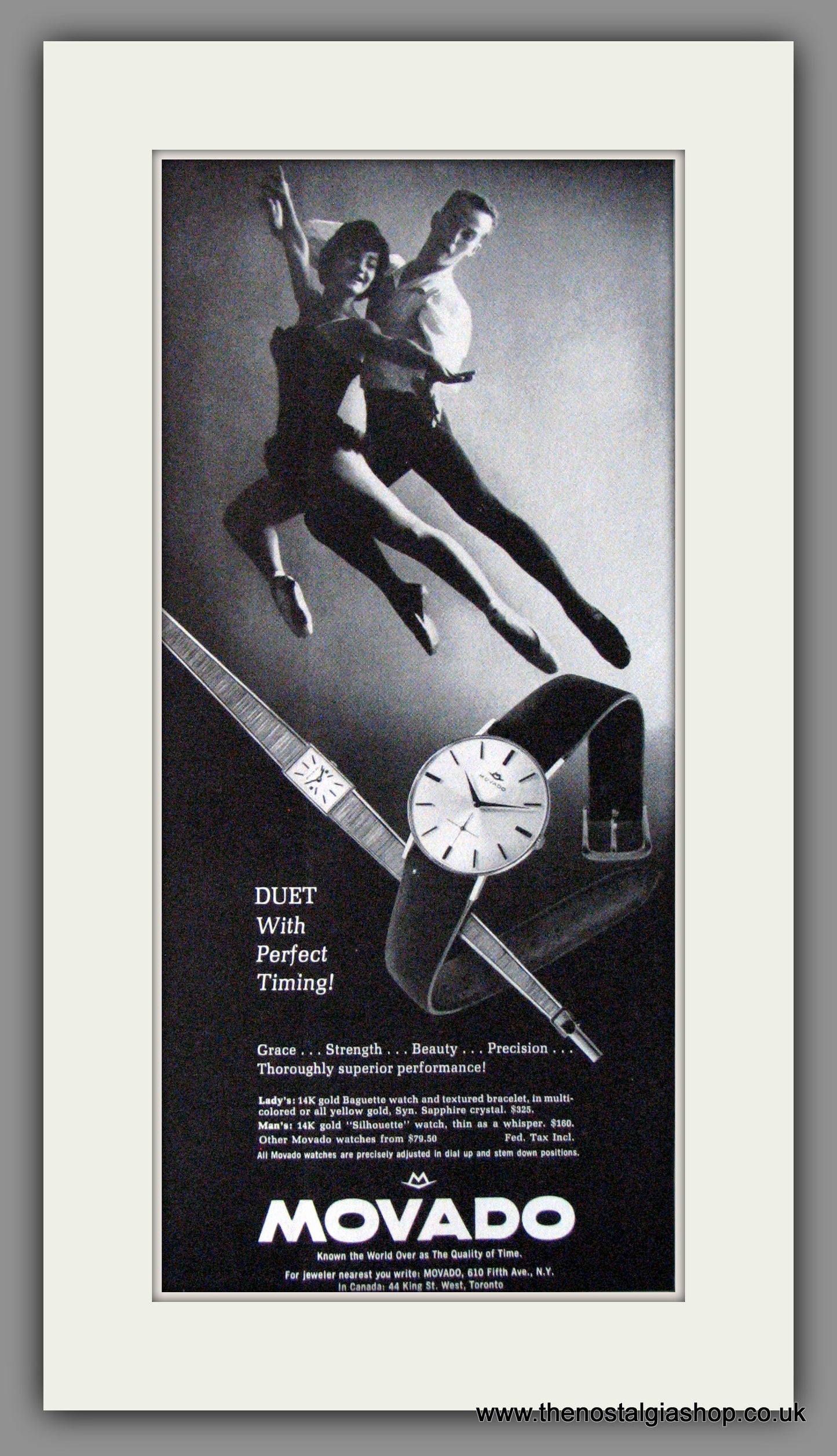 Movado Duet Watches. Original American Advert 1963 (ref AD52987)