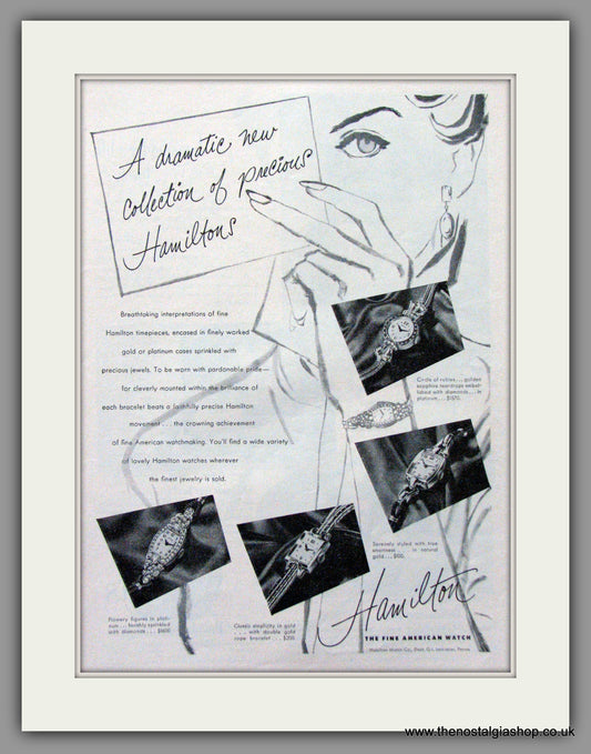 Hamilton Ladies Watches. Original American Advert 1949 (ref AD52971)