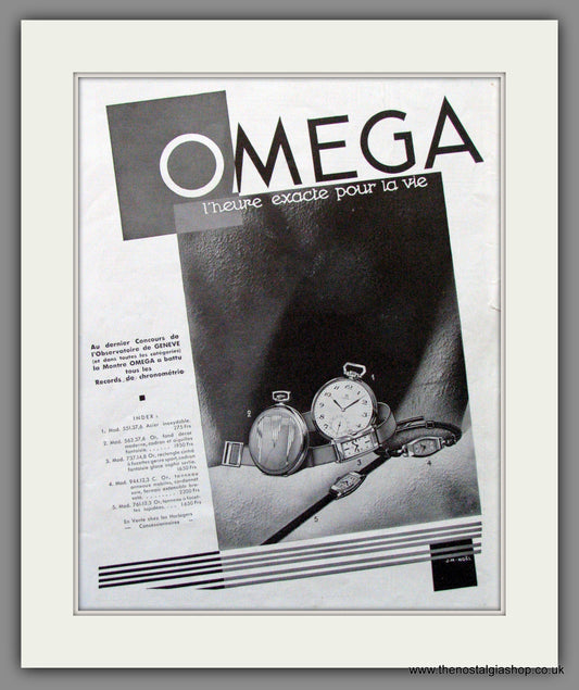 Omega Watches. Original French Advert 1932 (ref AD11406)