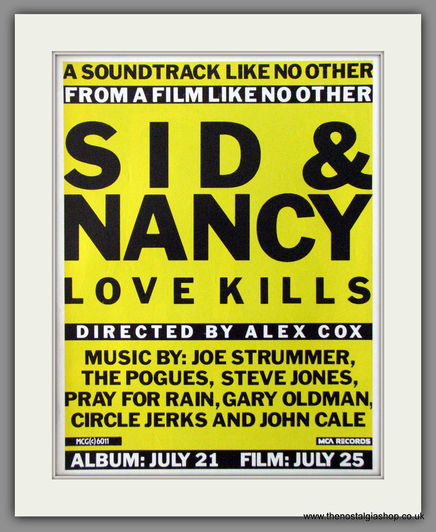 Sid and Nancy. Love Kills. Original Advert 1986 (ref AD53617)