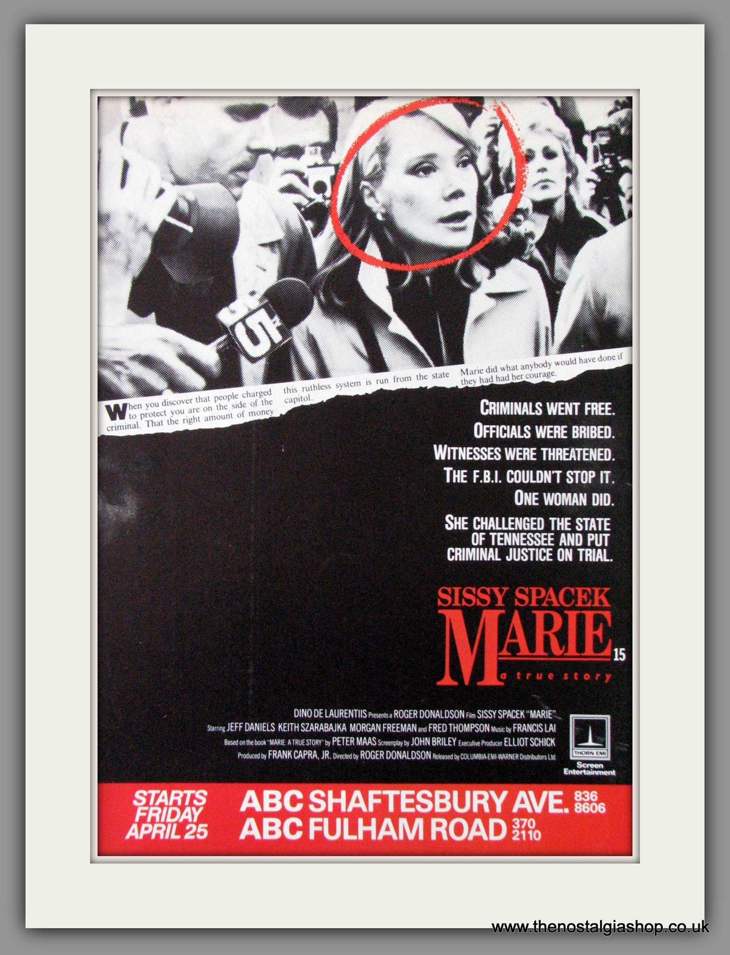 Marie (A True Story). 1986 Original Advert (ref AD53722)