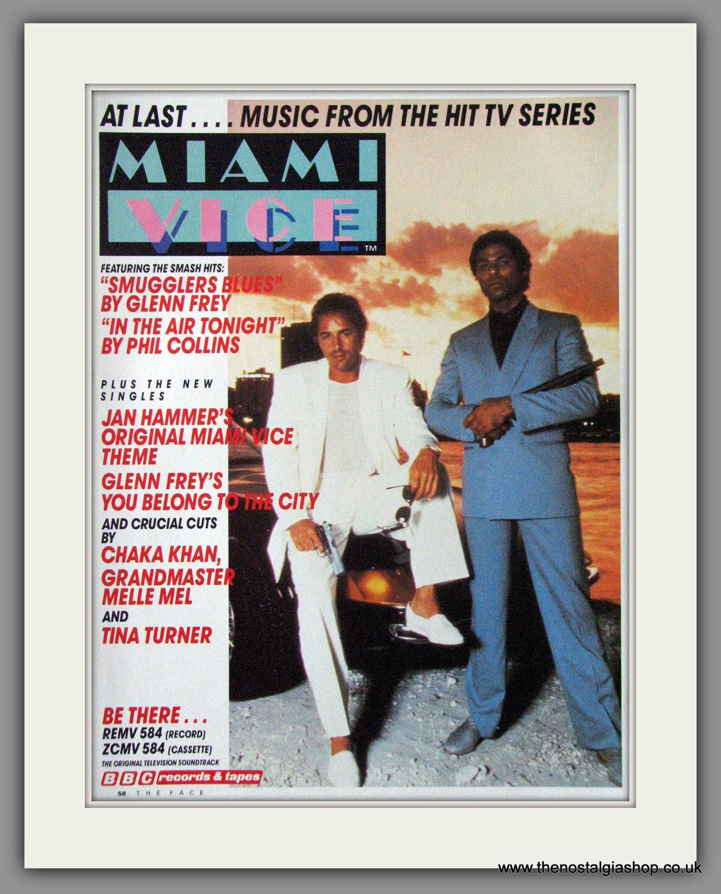 Miami Vice. Original Advert 1985 (ref AD53740)