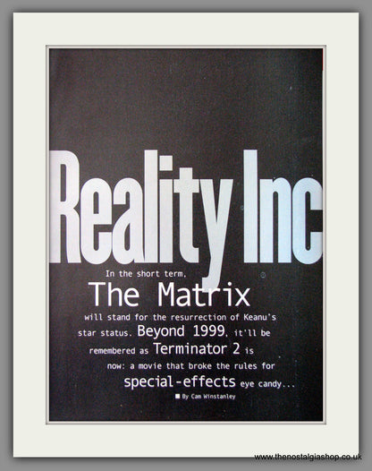 The Matrix.  Set of 2 Original Adverts 1999 (ref AD53741)