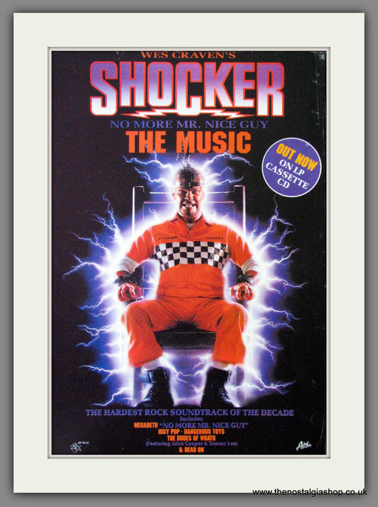 Wes Craven's Shocker, The Music. 1989 Original Advert (ref AD54273)