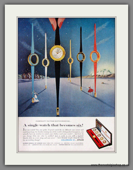 Nivada Grenchen Colorama VI Watch. Original Advert 1962 (ref AD53377)