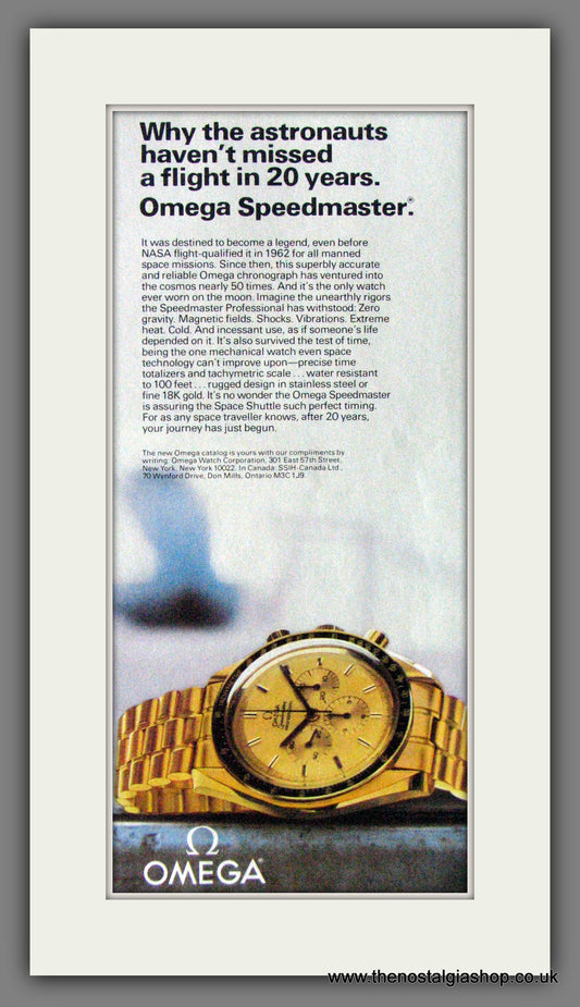 Omega Speedmaster Watch. Original Advert 1981 (ref AD53393)