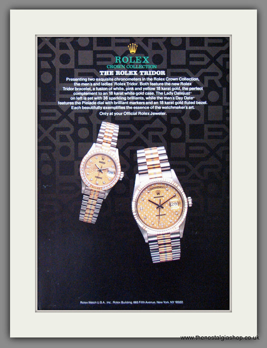 Rolex Tridor Watches. Original Advert 1979 (ref AD53403)