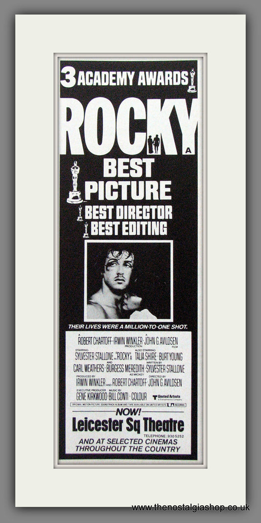 Rocky. Sylvester Stallone. Original Advert 1977 (ref AD53579)